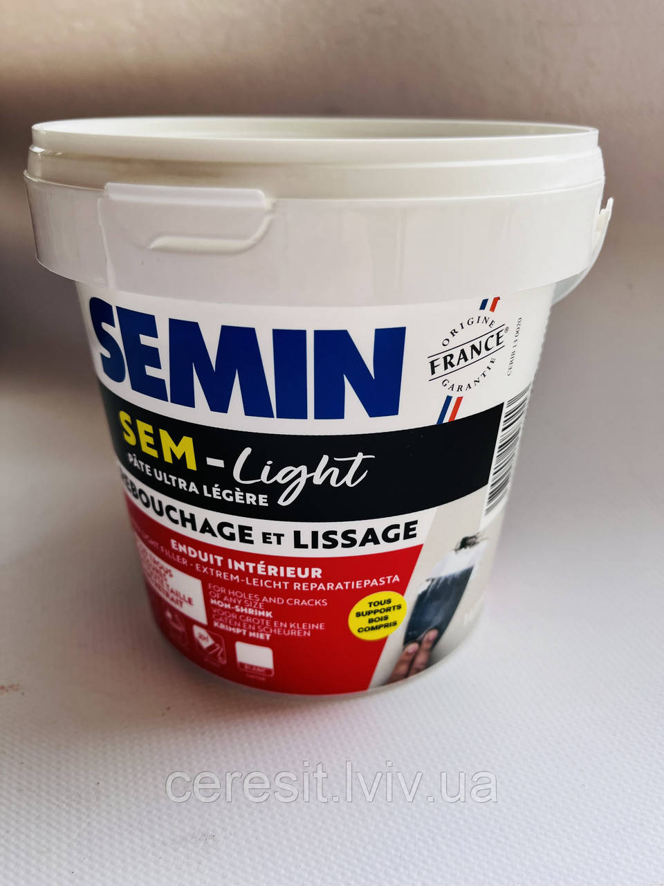 Шпаклівка для заробки тріщин SEMIN SEM LIGHT (семін сем лайт 1л) Фініш