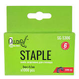 Alloid. Скоба гартована для будівельного степлера 6 мм х 0,7 мм, тип 53 (10000шт), фото 2