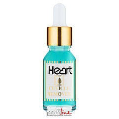 Ремувер для видалення кутикули Heart Cuticle Remover Blue гелевий блакитний, 15 мл