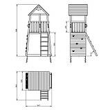 Дитячий дерев'яний майданчик ігровий BELVEDERE з гіркою та скеледромом невеликий на дачу, фото 4