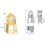 На дачу вулична Дерев'яна ігровий майданчик BELVEDERE + модуль гойдалки SWING, фото 2