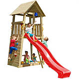Дитячий дерев'яний майданчик ігровий BELVEDERE з гіркою та скеледромом невеликий на дачу, фото 5