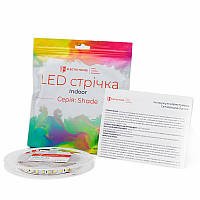 LED-стрічка 5Вт 12 В 2835 60 діодів 110 Лм/Вт теплий білий 2800К (серія Shade), гарантія 2 роки