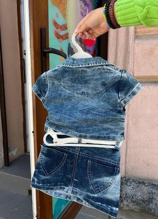 Джинсовий комплект для дівчинки (YOLA.BABY.SHOP), фото 3