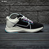 Кросівки чоловічі чорні з білою сітка 45 Nike Zoom Black White, фото 2