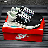 Кросівки чоловічі чорні з білою сітка 45 Nike Zoom Black White, фото 5