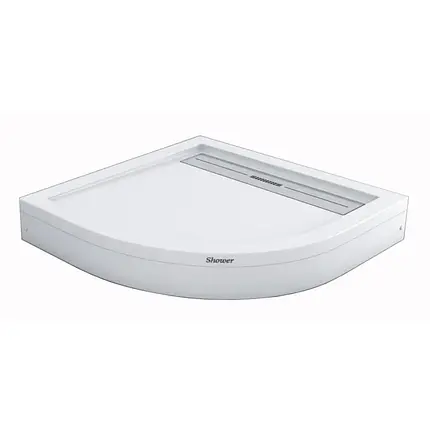 Душовий піддон Shower DROP DR0-8009 90х90х15 см напівкруглий акриловий з трапом, фото 1