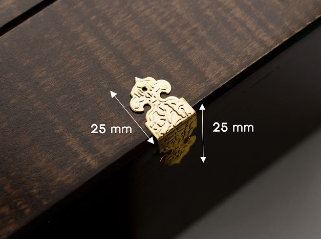 Куточок для декорування. Колір "золото". 25х25х17мм, фото 1