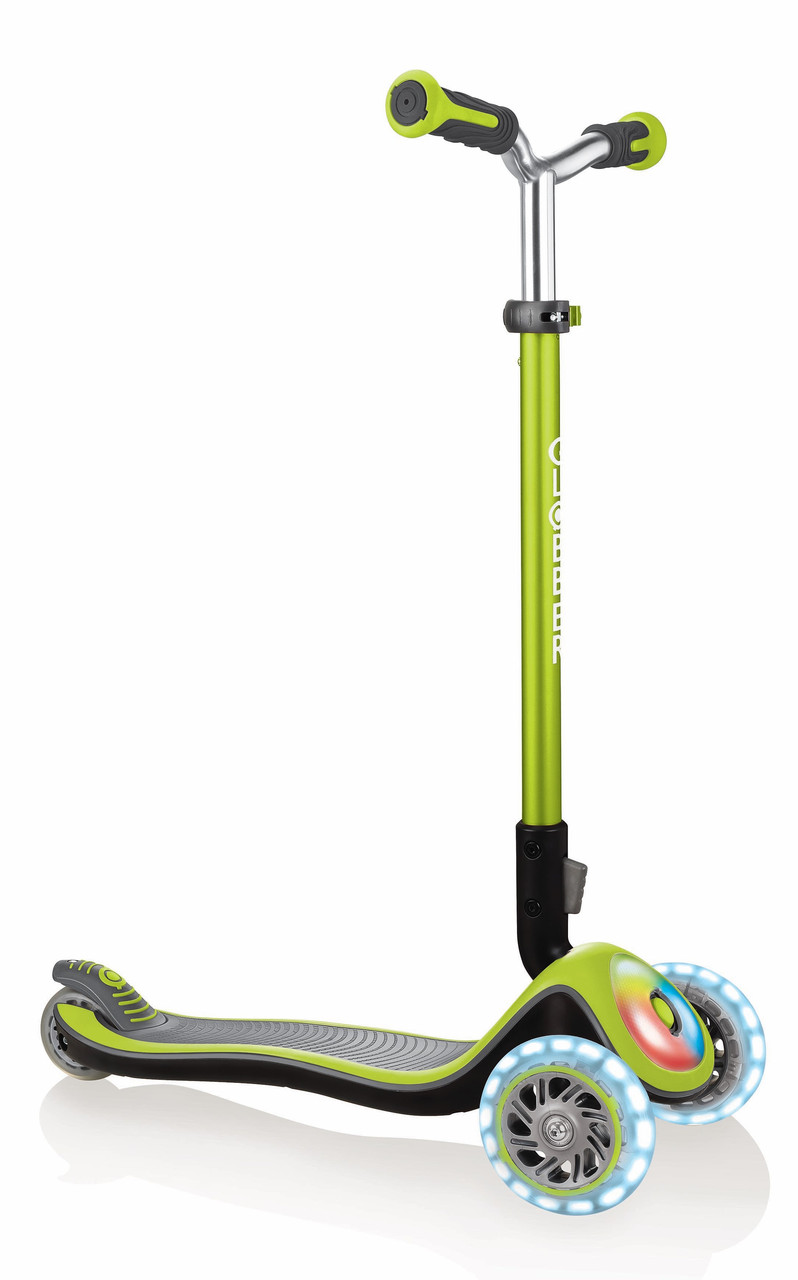 Самокат Globber Elite Prime зелений колеса з підсвічуванням до 50кг 3 колеса (444-806)