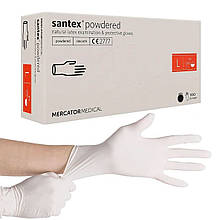 Рукавички Santex латексні опудрені (50 пар уп) L (8-9)