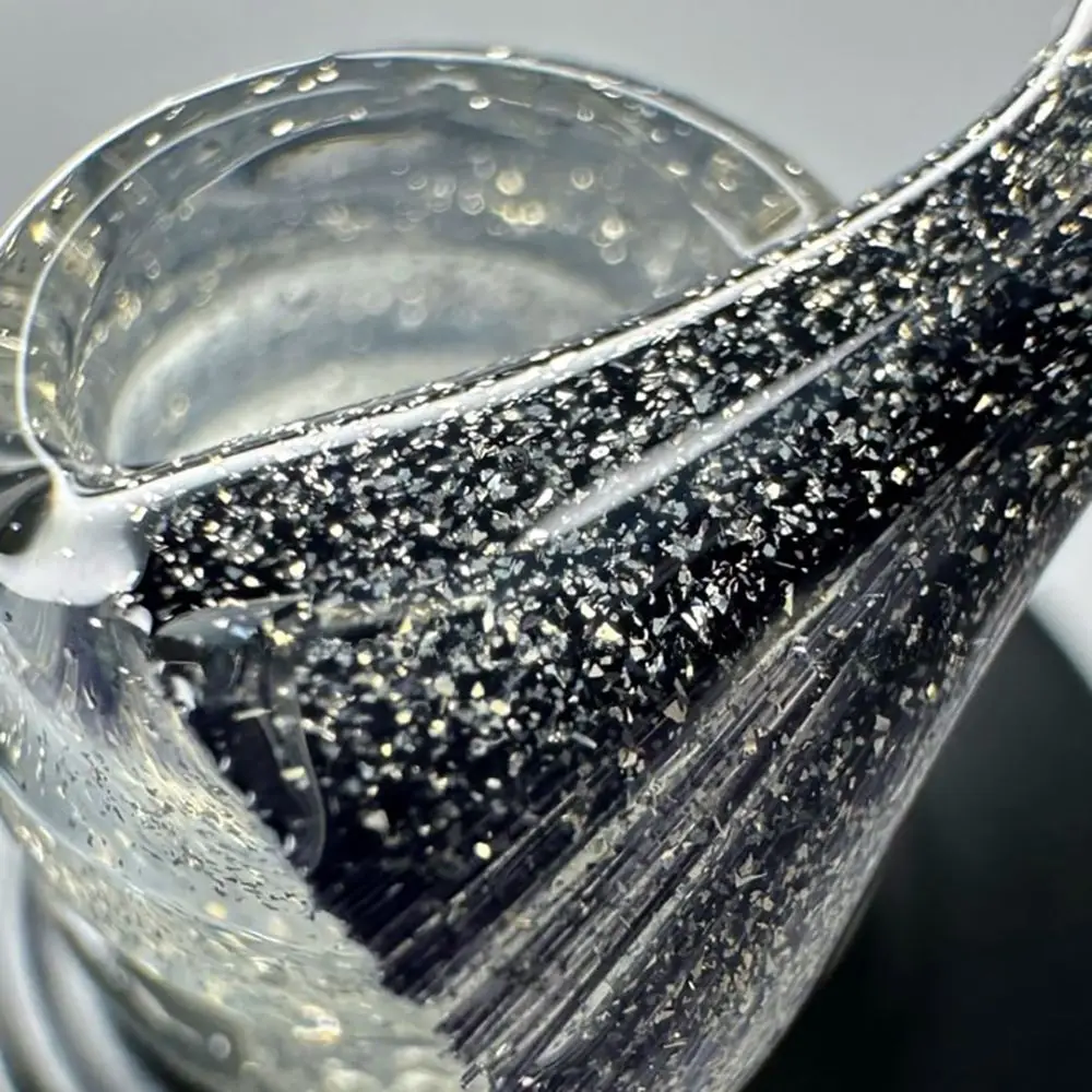 SAGA Crush Top №04 Світловідбивний топ прозорий з блискітками, 9 мл, фото 1