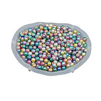 Намистини 8 мм різнокольорові вага 100 г  намистини для рукоділля без отвору