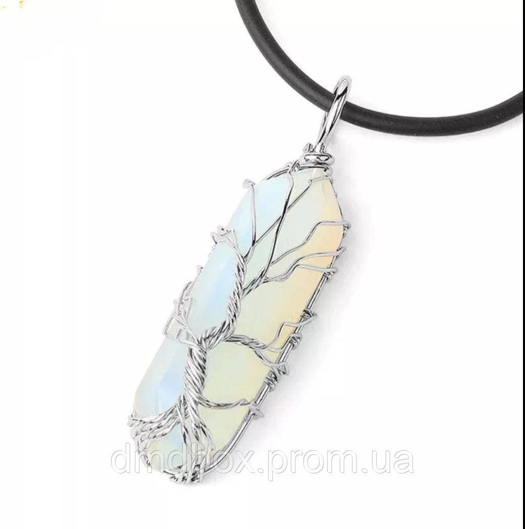 Кулон - кристал из опалита "древо Иггдрасиль" - фото 1 - id-p2246189362
