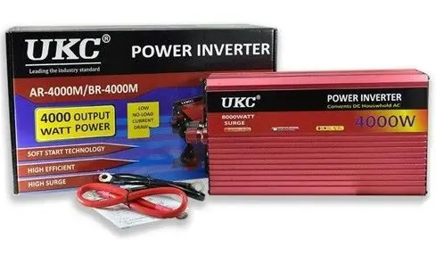 Перетворювач напруги 12В-220В 4000W Інвертор з функцією плавного пуску з USB Автоінвертор для дому та офісу, фото 1