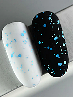 SAGA Top Mosaic №07 Матовий топ з блакитними каміфубуками, 9 мл