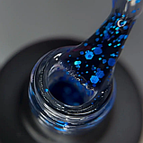 SAGA Top Mosaic №08 Матовий топ з синіми каміфубуками, 9 мл, фото 2