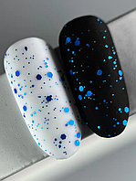 SAGA Top Mosaic №08 Матовий топ з синіми каміфубуками, 9 мл