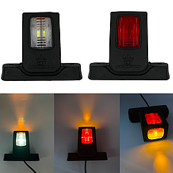 Бічні фонарі LED/ЛІД габарити занесення причепа для вантажних авто 12-24V ріжки в гумовому корпусі 5SMD