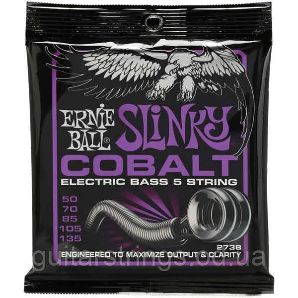 Струны Ernie Ball 2738 Cobalt Slinky Bass 5-String 50-135