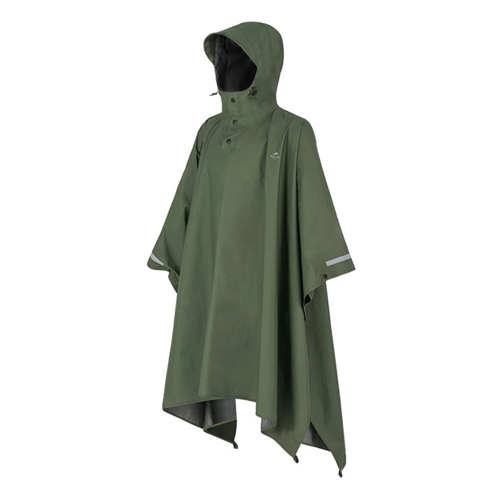 Туристичний плащ-дощовик Naturehike NH21FS036 з капюшоном (розмір L) ЗеленийТуристичний плащ-дощовик Naturehike NH21FS036 з капюшо, фото 1