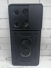 Чохол для Xiaomi Redmi Note 13 Pro 4G/Poco M6 Pro накладка бампер протиударний із підставкою чорний