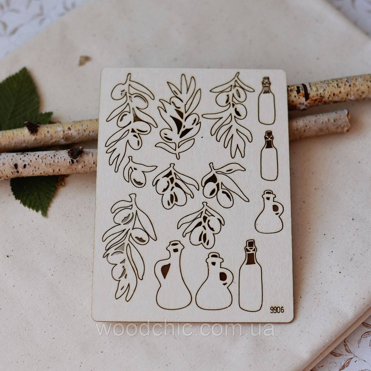 Чіпборд набір оливки, оливкова олія, пляшки, фото 1