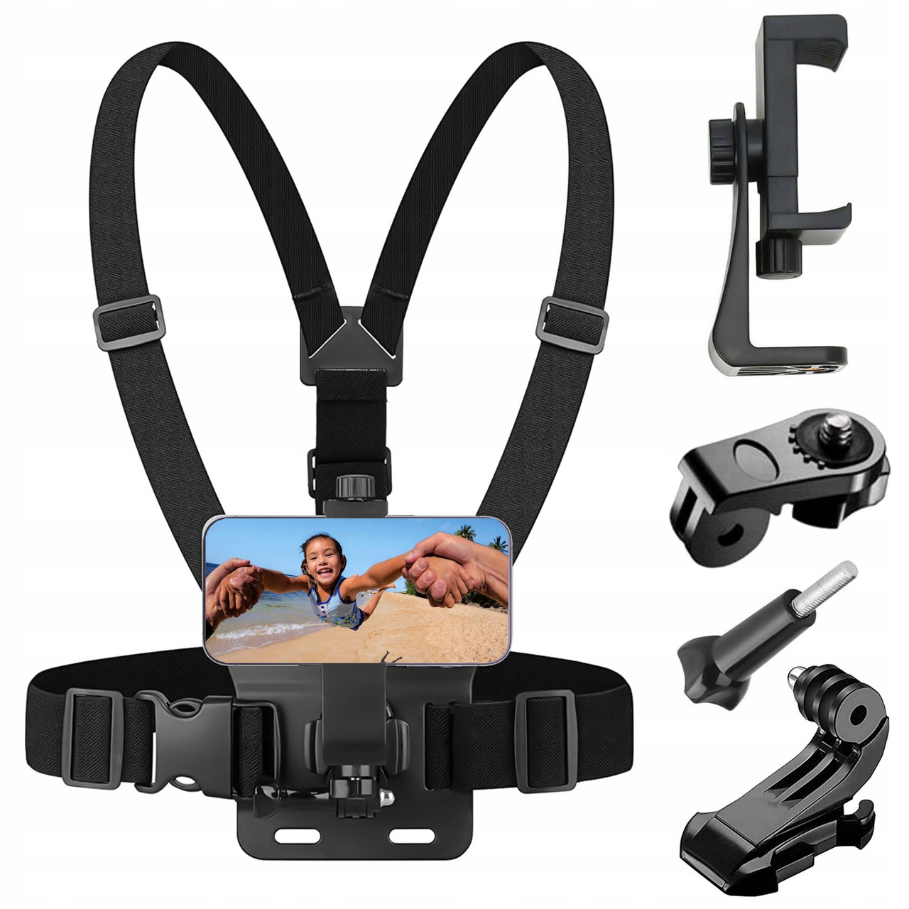 Поворотне кріплення ремінь на груди для телефону смартфона GoPro з пультом керування