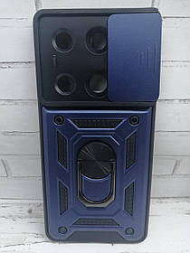 Чохол для Xiaomi Redmi Note 13 Pro 4G/Poco M6 Pro накладка бампер протиударний із підставкою синій