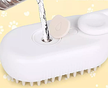 Парова щітка масажер 3 в 1, Парова щітка для хатніх вихованців для догляду за шерстю, білого кольору, фото 5