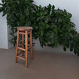 Високий ПАБ Комфорт з дерева Вільха Для Барної стійки або на Балкон горіх темний 90см, фото 3