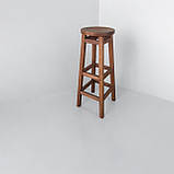Високий ПАБ Комфорт з дерева Вільха Для Барної стійки або на Балкон горіх темний 90см, фото 4