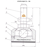 Ніжка М24х2 Keli для тензодатчика SQB-А 7.5-10t (легована сталь), фото 2