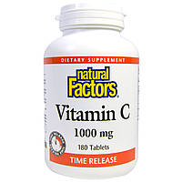 Natural Factors Витамин C медленное высвобождение 1000 мг 180 таблеток