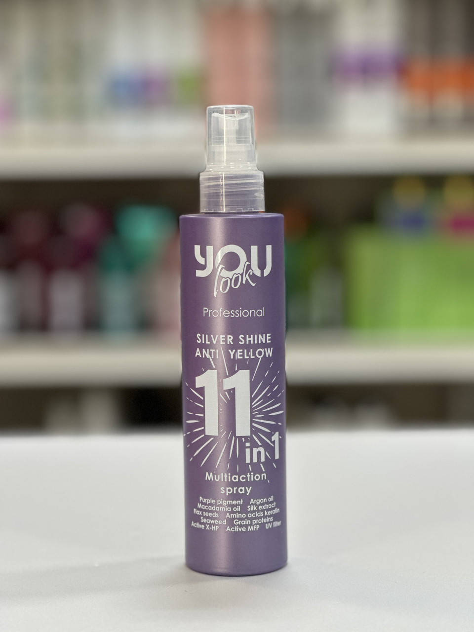 Антижовтий спрей для блондинок 11 в 1 YouLook multiaction spray 11in1 Silver Shine Anti Yellow 200 мл