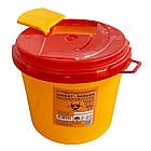 Контейнер для збору медичних відходів 3,5л, Контейнер для медвідходів пластиковий, з первинного пластику 3,5л, фото 2