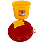 Контейнер для збору медичних відходів 3,5л, Контейнер для медвідходів пластиковий, з первинного пластику 3,5л, фото 4