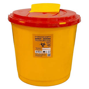 Контейнер для збору медичних відходів 20л, Контейнер для медвідходів з первинного пластику ємність 20л