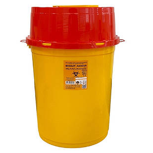 Контейнер для збору медичних відходів 30л, Контейнер для медвідходів з первинного пластику ємність 30л