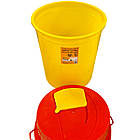 Контейнер для збору медичних відходів 30л, Контейнер для медвідходів з первинного пластику ємність 30л, фото 3