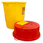 Контейнер для збору медичних відходів 30л, Контейнер для медвідходів з первинного пластику ємність 30л, фото 6