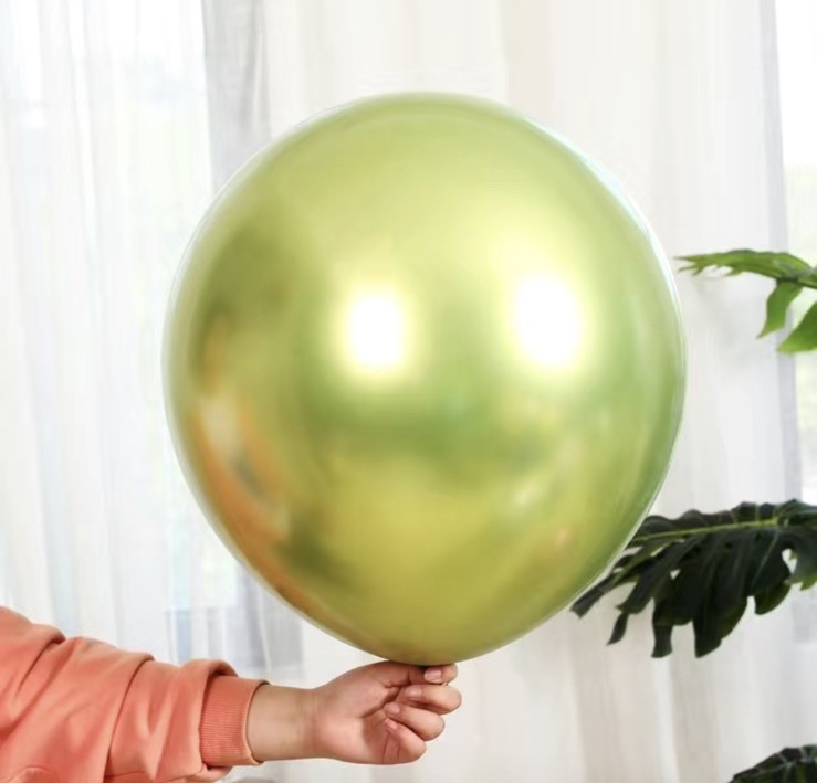 Велика Повітряна Куля Latex Balloon 18 дюймів 45 см Зелений Металік (00606)