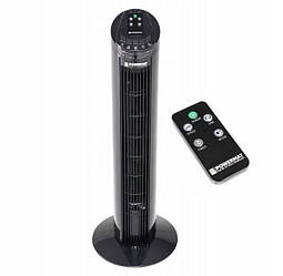Вентилятор колонний POWERMAT HOME Tower-75 74 см 70 Вт з пультом ДК 3 режими роботи Чорний