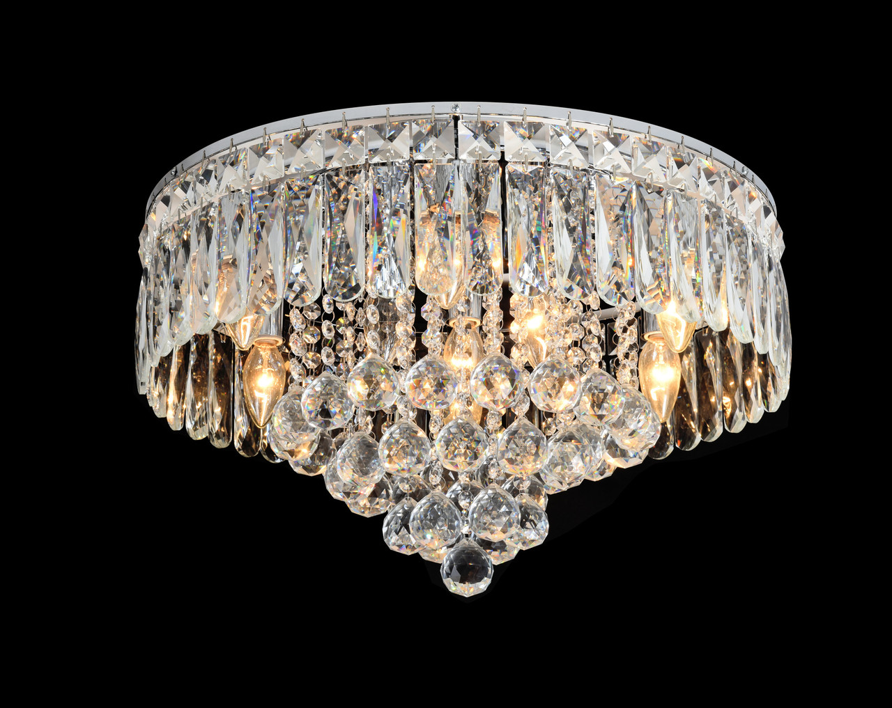 Стельова кришталева люстра на 9 лампочок