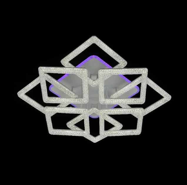 Стельова led люстра з пультом 289W світлодіодна з кольоровою підсвіткою 2.4G 800*800+160