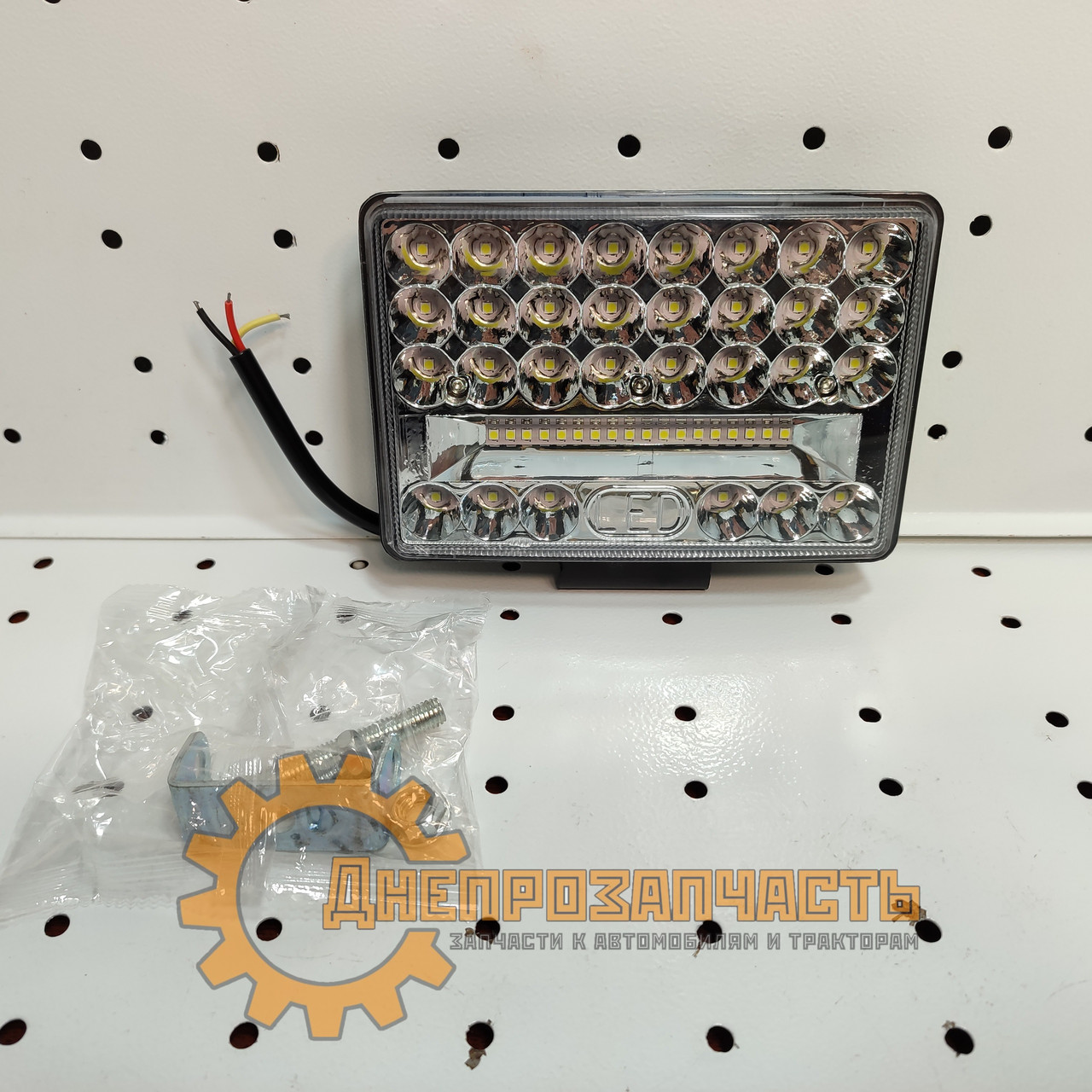 Фара LED прямокутна 144W (48 діодів) (15х11х3см), фото 1