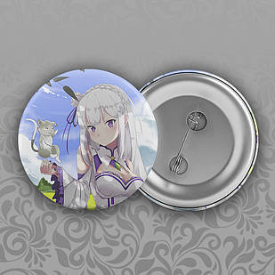 Значок 32 мм Аніме Re_Zero