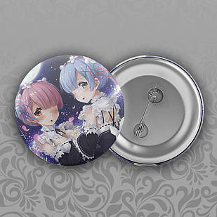 Значок 56 мм Аніме Re_Zero 002