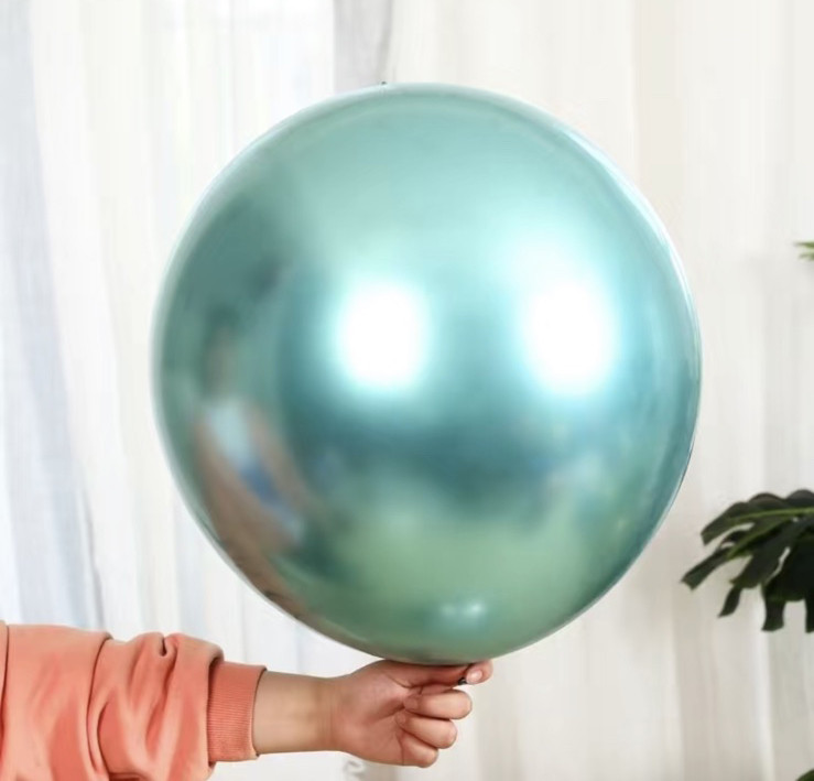 Велика Повітряна Куля Latex Balloon 18 дюймів 45 см Бірюзовий Металік (00613)
