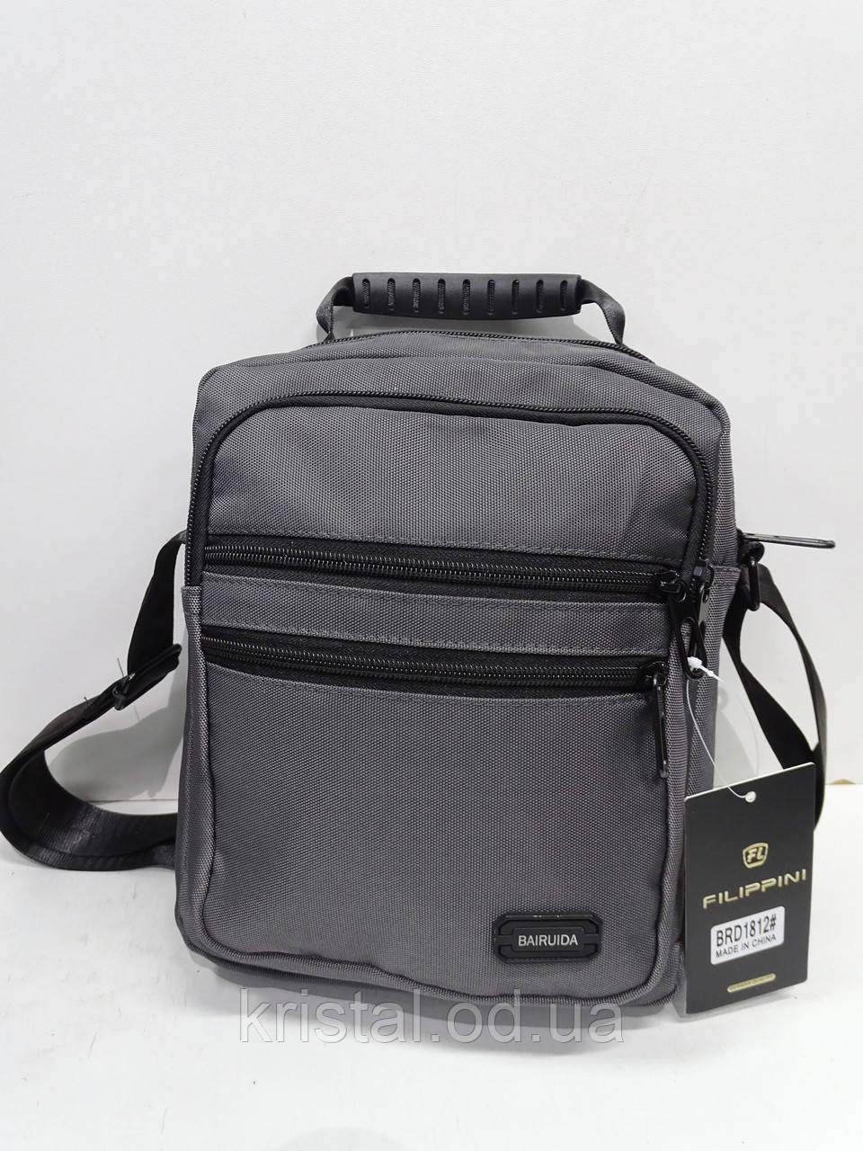 Чоловіча текстильна сумка на плече гуртом 20*25 см. серії "Goldbe" No11388, фото 1