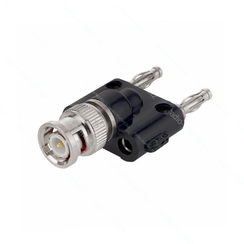 Перехідник штекер BNC - 2 штекери Banan